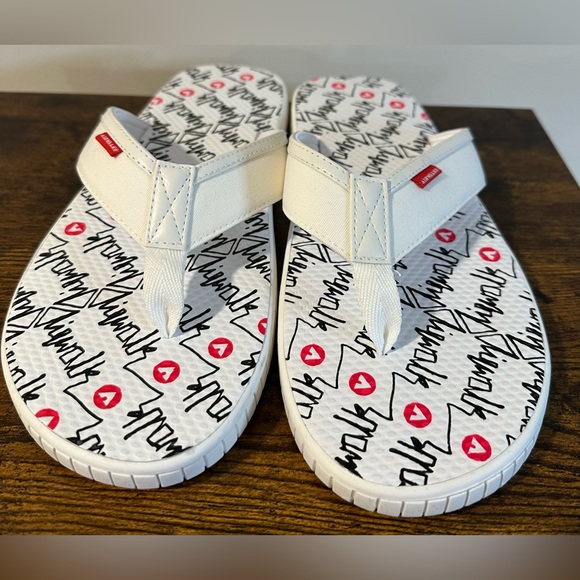 Airwalk Men’s Deck26 White/Black Flip Flops NWT Various Sizes - Picture 4 of 5